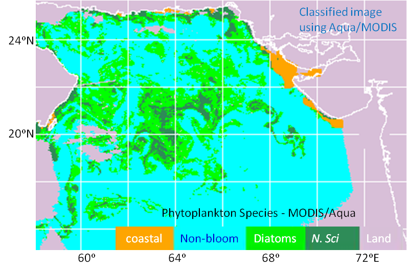 Classified Image using Aqua/ Modis